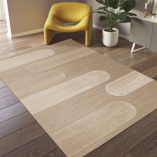 Decoweb - Tapis extérieur et intérieur en relief - Capri - Marron et beige - 120 x 170 cm - Decoweb - Image 2