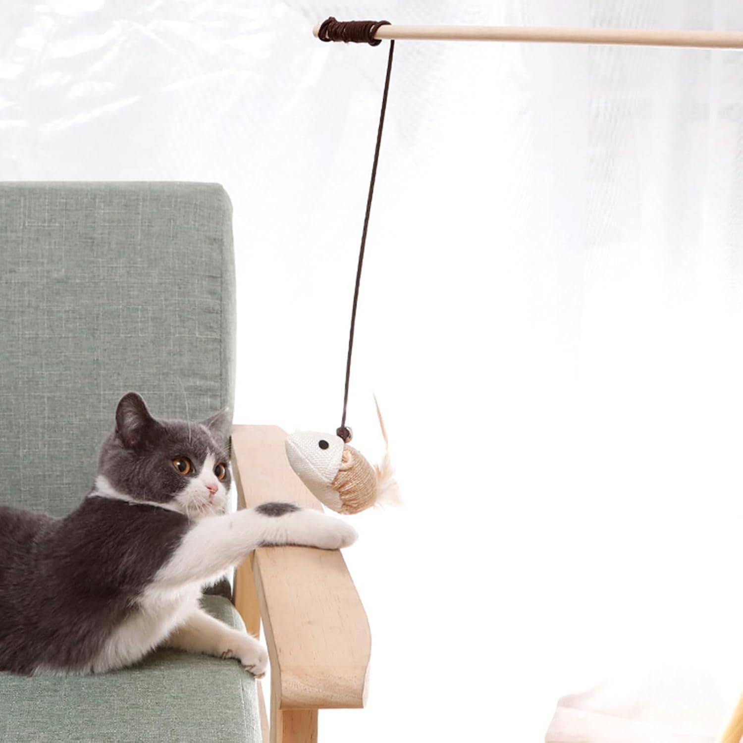 Canne à Plume Interactive pour Chat - Anti-Ennui DtopbuyAge - Image 2