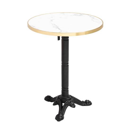 Oviala - Ensemble table de terrasse marbre blanc et 2 chaises bleu Montmartre - Oviala - Image 5