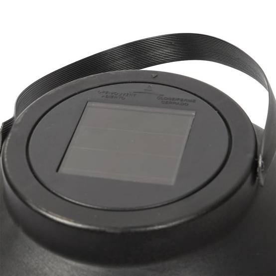 Lanterne solaire led effet bougie, en polypropylène noir avec anse (H23 cm) - - Image 5
