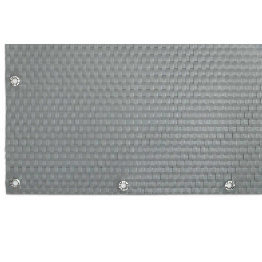 Rattan Art - Brise-vue en résine tressée avec oeillets métalliques coloris gris clair 0.9 x 3 m - Image 3
