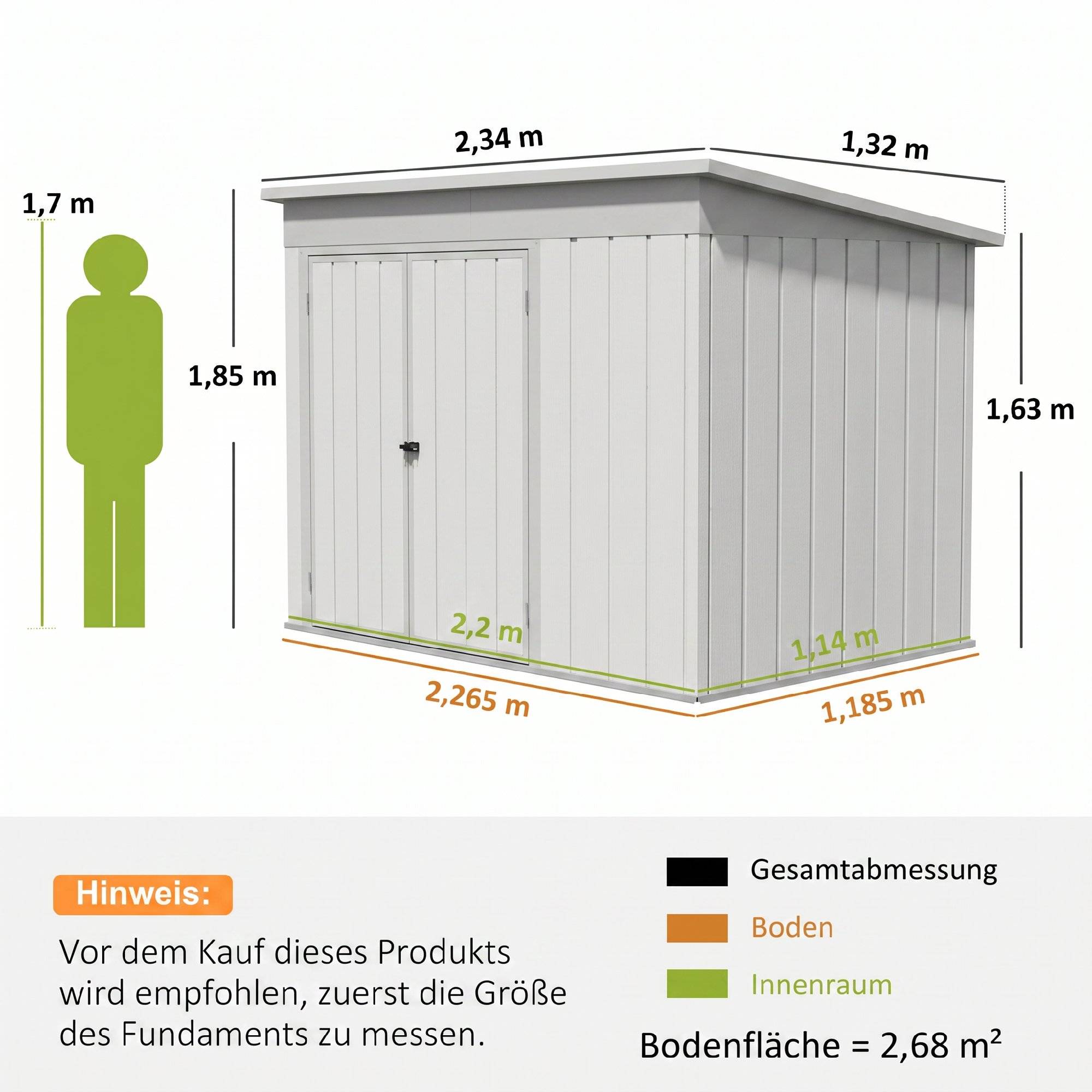 ComfortXL - Abri de jardin acier galvanisé 234 x 132 x 185 cm gris clair 3 portes verrouillables avec ventilation - Image 3