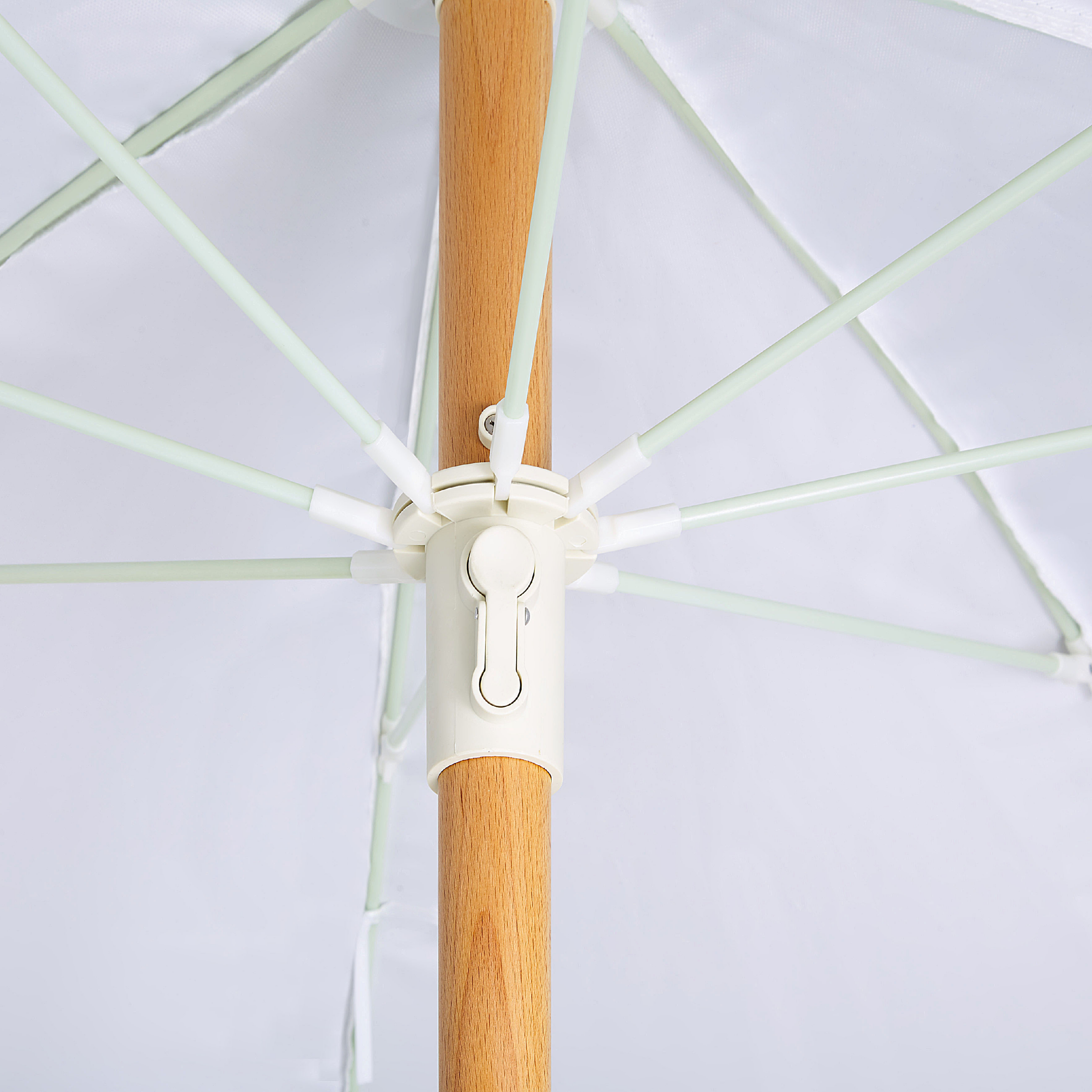 Beliani - Parasol droit Tissu Blanc MONDELLO - 150x150x210- Beliani - Image 8