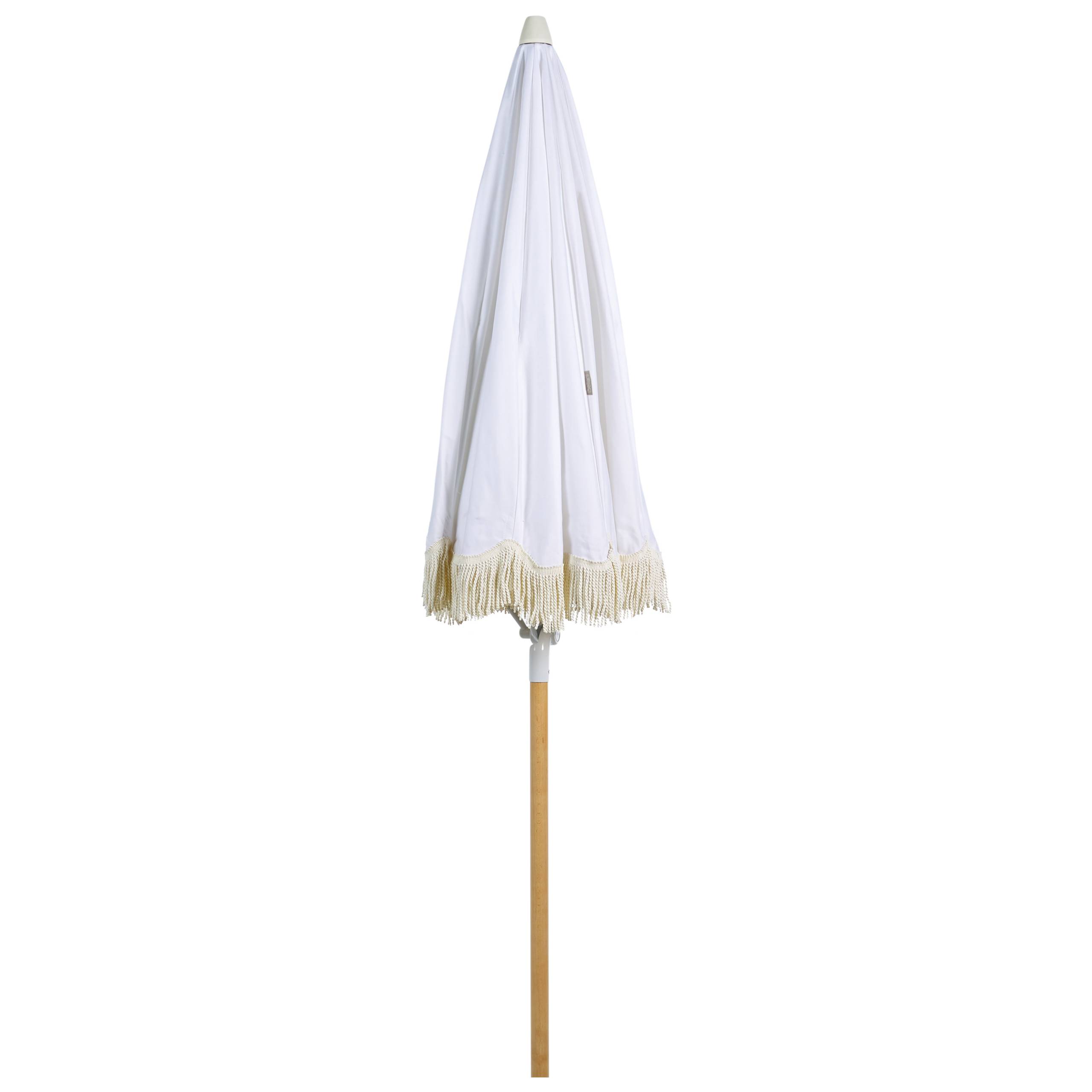 Beliani - Parasol droit Tissu Blanc MONDELLO - 150x150x210- Beliani - Image 4