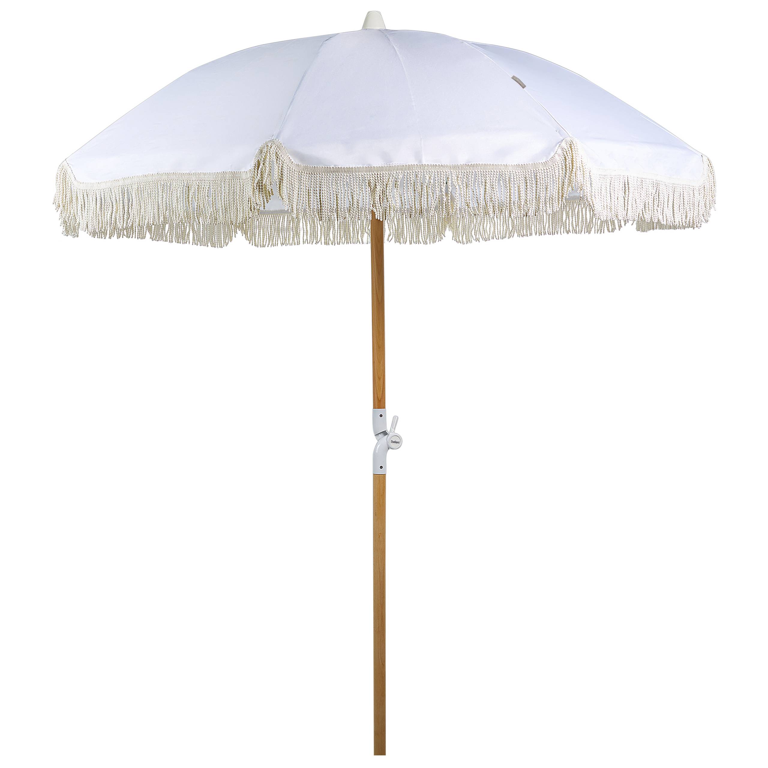 Beliani - Parasol droit Tissu Blanc MONDELLO - 150x150x210- Beliani - Image 2