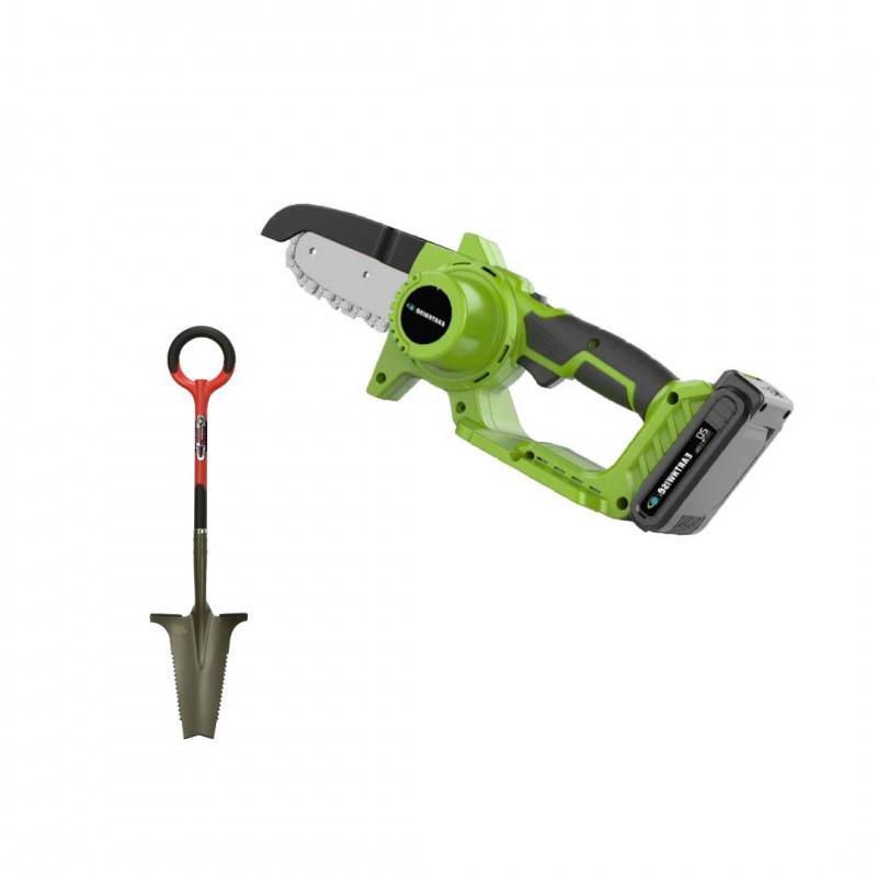 ROOTSLAYER | PACK tronçonneuse + RootSlayer | Tronçonneuse électrique | Outils multifonctions jardin- VENTEO - Image 1