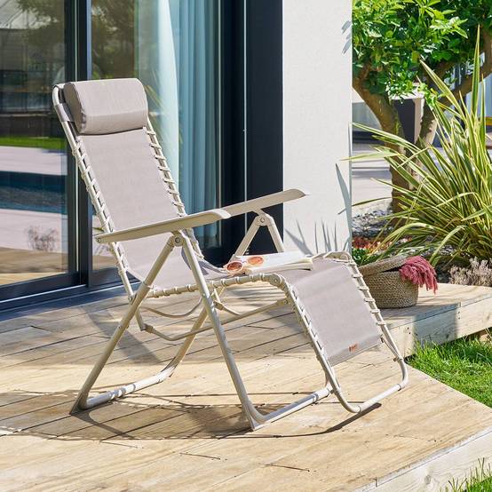 Hesperide - Fauteuil de jardin Silos beige lin Hespéride - Image 1
