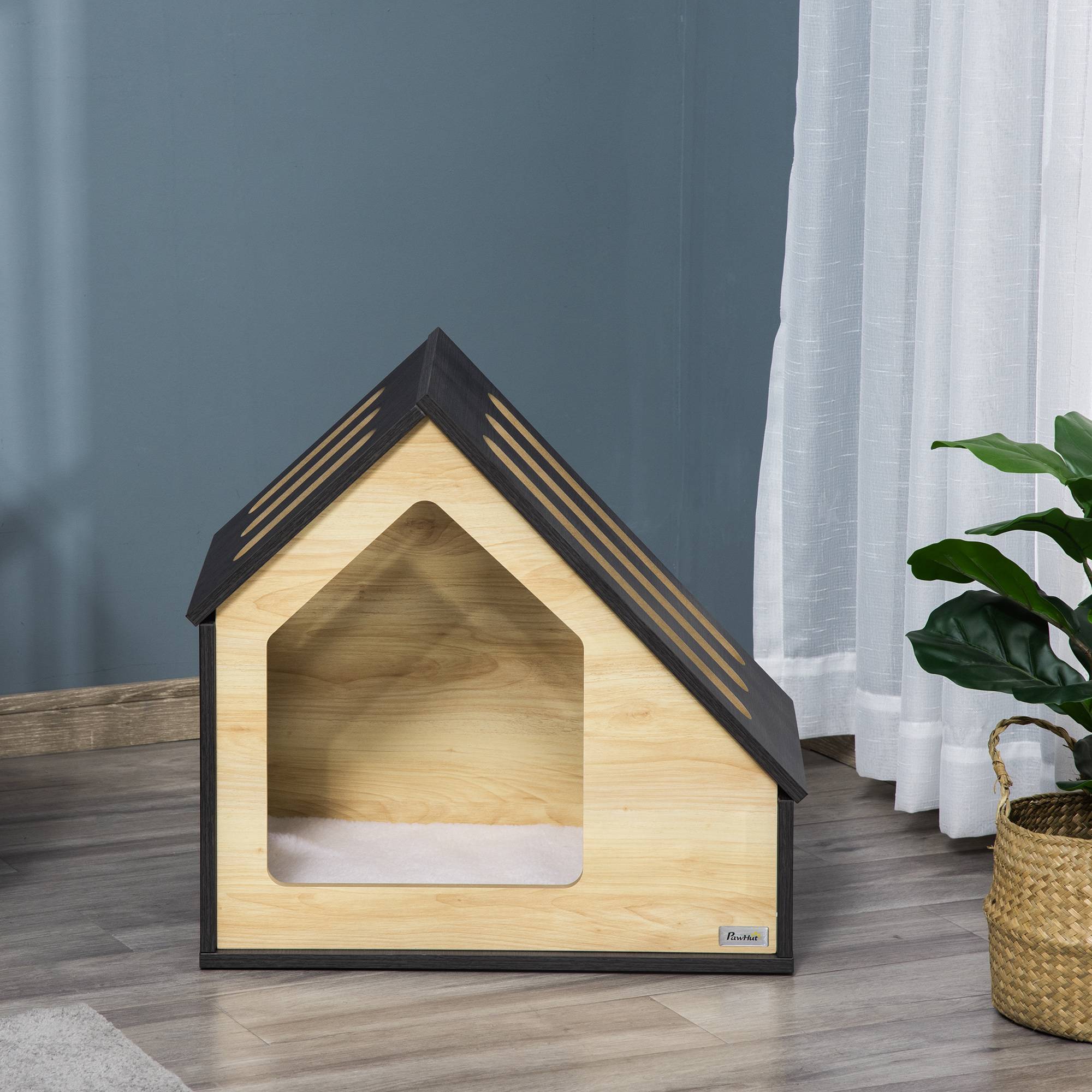 Niche d'intérieur pour chien bois MDF marron 60 x 40 x 59.2 cm - PANGIVO - Image 10