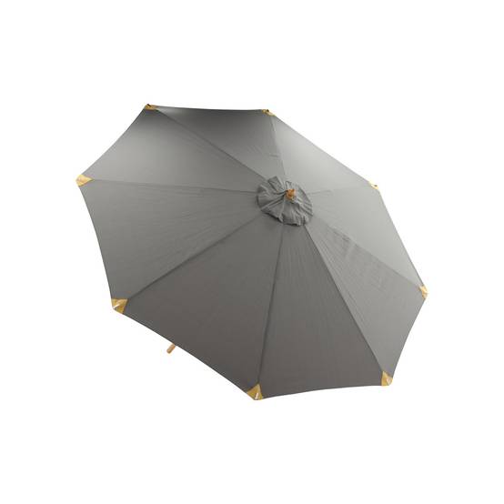 Parasol Inclinable en Bois "Nypo" 330cm Gris - Image 2