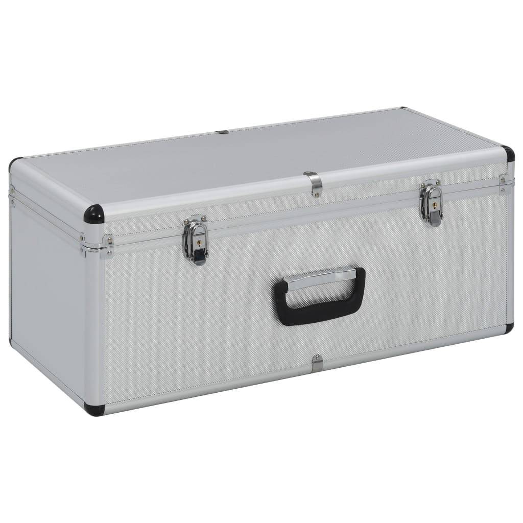 Helloshop26 - Boîtes de rangement 2 pièces argenté aluminium - Image 2