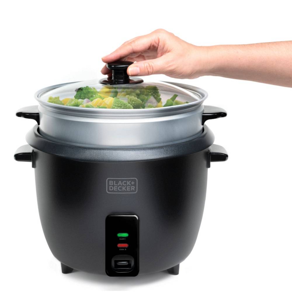 Cuiseur à riz 1.8l 700w avec panier vapeur noir BXRC1800E Black+decker - Image 4