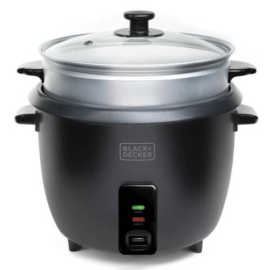 Cuiseur à riz 1.8l 700w avec panier vapeur noir BXRC1800E Black+decker - Image 1