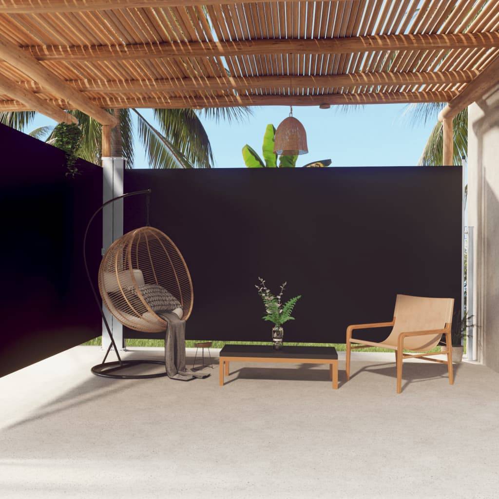 Store Banne - Auvent latéral rétractable Noir 200x600 cm - MEUBLE PRO-JU4933 - Image 2