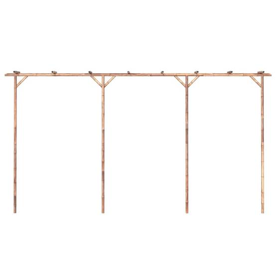 Pergola Bambou Jardin Support Plantes Grimpantes Style Rustique 385x40x205cm - ComfortXL Outdoor Living - Image 4