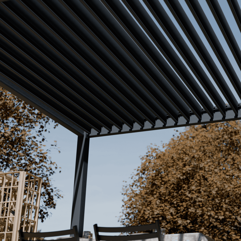 Ombrea - Pergola bioclimatique Ombréa autoportante 3x6M - Anthracite - ELMO Ombréa - Image 4