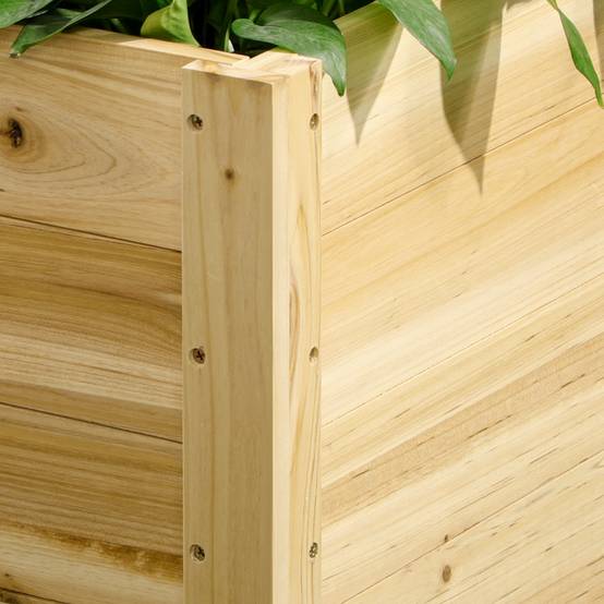 Jardinière sur roulettes bois sapin balcon terrasse culture légumes 89x48x47cm - ComfortXL Outdoor Living - Image 10