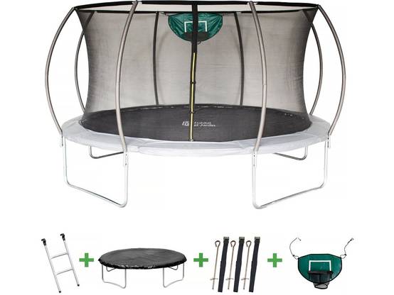 Habitat Et Jardin - Trampoline Avec Filet Intérieur "jumper" - ø 4,25 M - Gris -habitat Et Jardin - Image 1