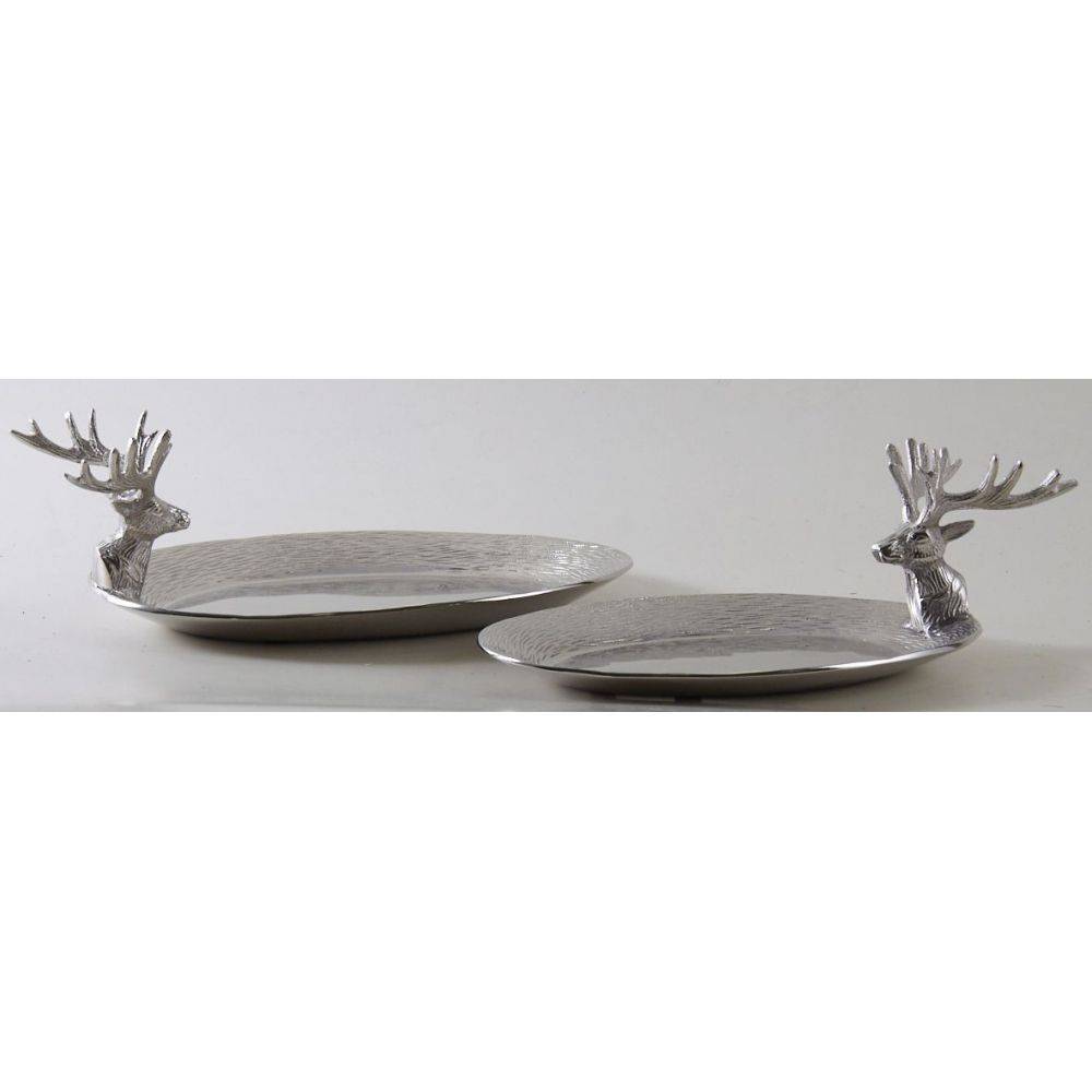 Aubry Gaspard - Plateau ovale tête de cerf (Lot de 2) - Image 2