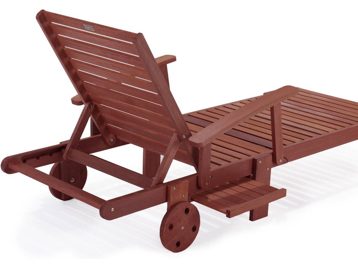 Habitat Et Jardin - Bain De Soleil Pliant En Bois Exotique "tokyo" - Mohogany - Marron Acajou - Lot De 4 -habitat Et Jardin - Image 3