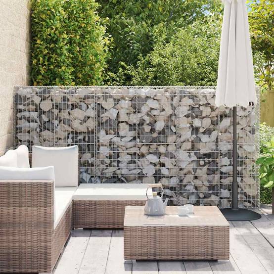 PANGIVO - Mur en gabion avec couvercles Acier galvanisé Argenté 300 x 50 x 150 cm - PANGIVO - Image 3