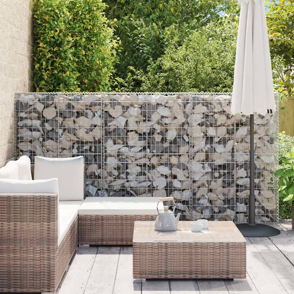 PANGIVO - Mur en gabion avec couvercles Acier galvanisé Argenté 300 x 50 x 150 cm - PANGIVO - Image 3