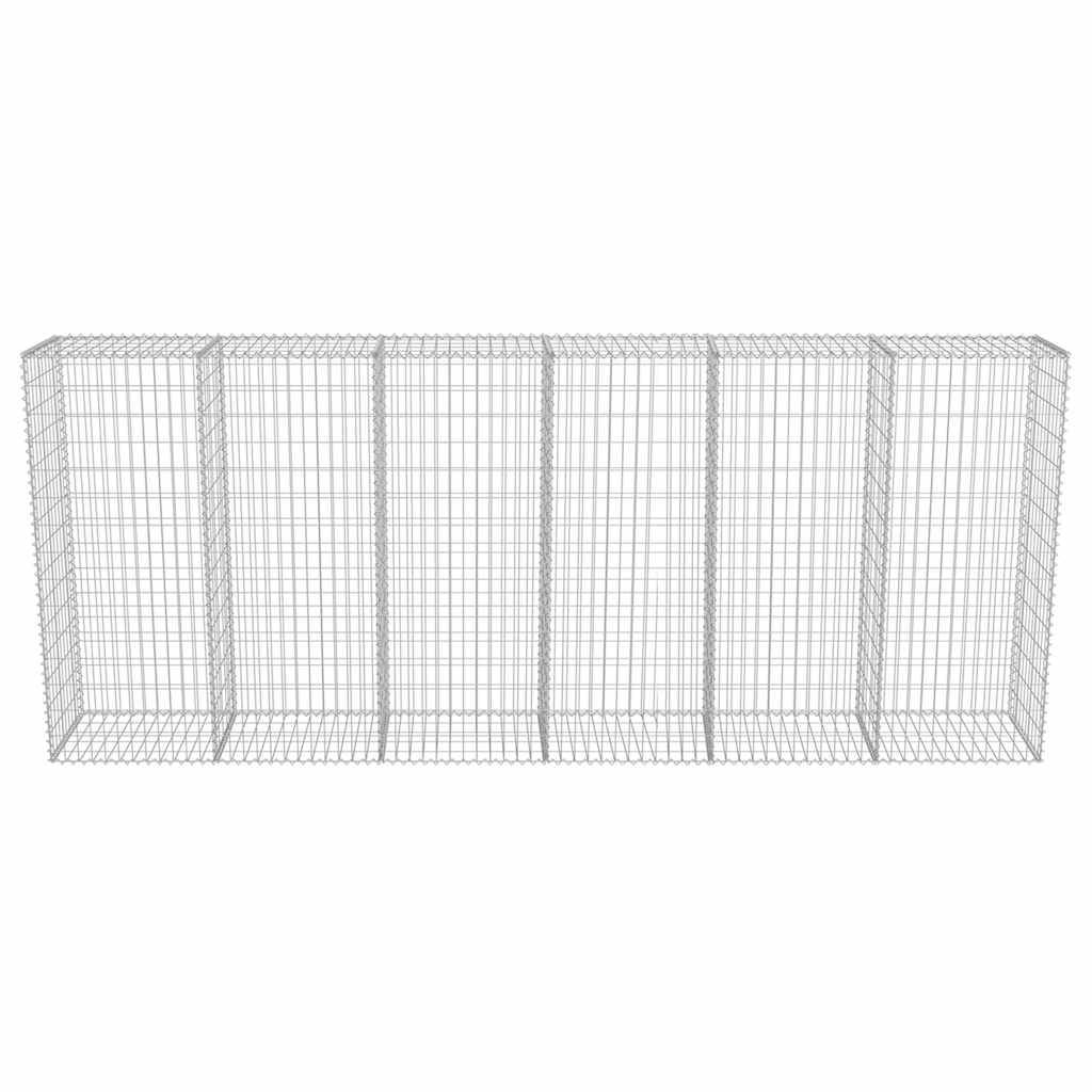 PANGIVO - Mur en gabion avec couvercles Acier galvanisé Argenté 300 x 50 x 150 cm - PANGIVO - Image 5