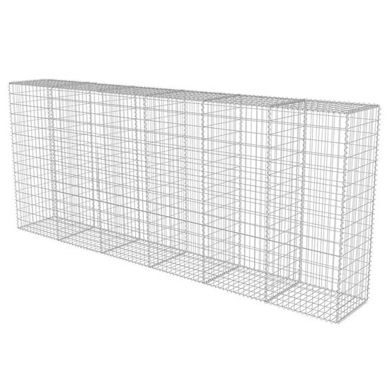 PANGIVO - Mur en gabion avec couvercles Acier galvanisé Argenté 300 x 50 x 150 cm - PANGIVO - Image 4