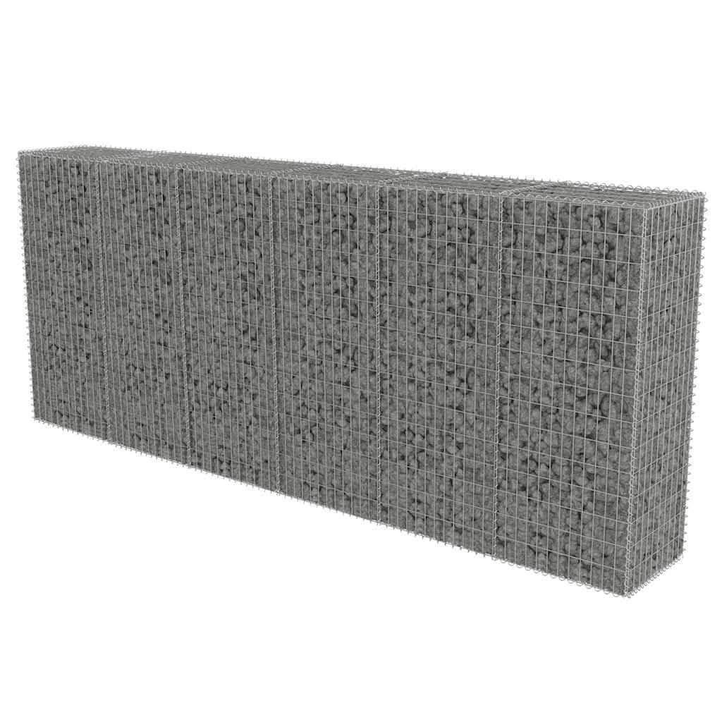 PANGIVO - Mur en gabion avec couvercles Acier galvanisé Argenté 300 x 50 x 150 cm - PANGIVO - Image 2