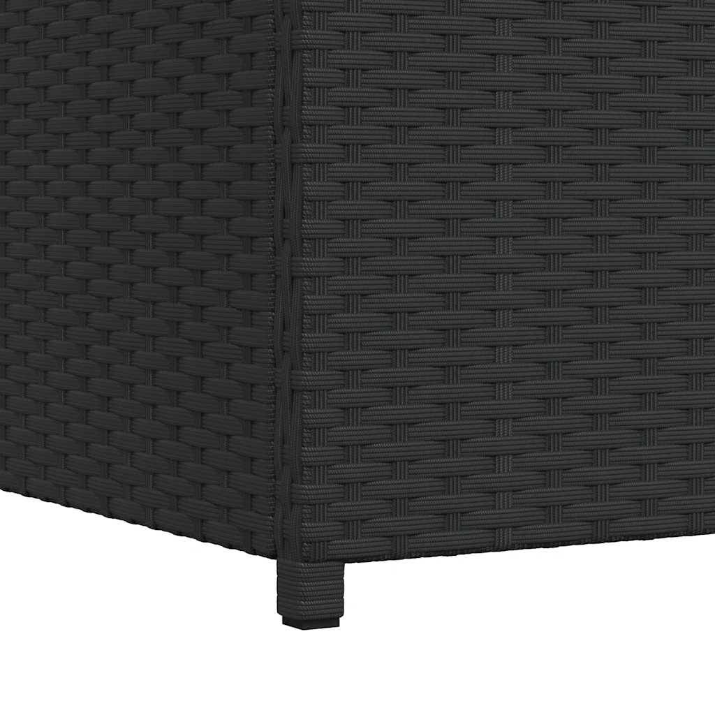 Coffre de Rangement Jardin Résine Tressée Étanche pour Coussins Terrasse Noir 120x50x60 cm – ComfortXL Outdoor Living - Image 4