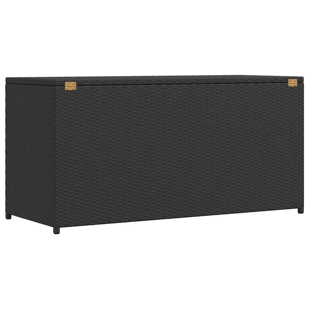 Coffre de Rangement Jardin Résine Tressée Étanche pour Coussins Terrasse Noir 120x50x60 cm – ComfortXL Outdoor Living - Image 8