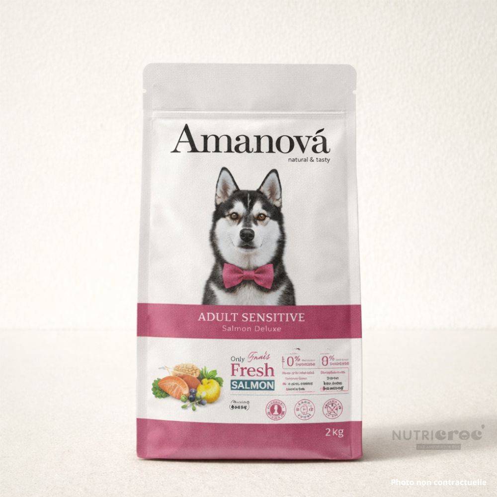 Croquettes Chien Sans Céréales Amanova Peau Sensible Saumon 10  kg