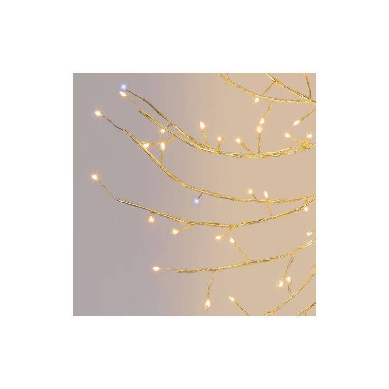 Lotti - Couronne de Noël lumineuse Champagne Tiglio ø45cm avec 160 Micro LED IP44 - Image 4