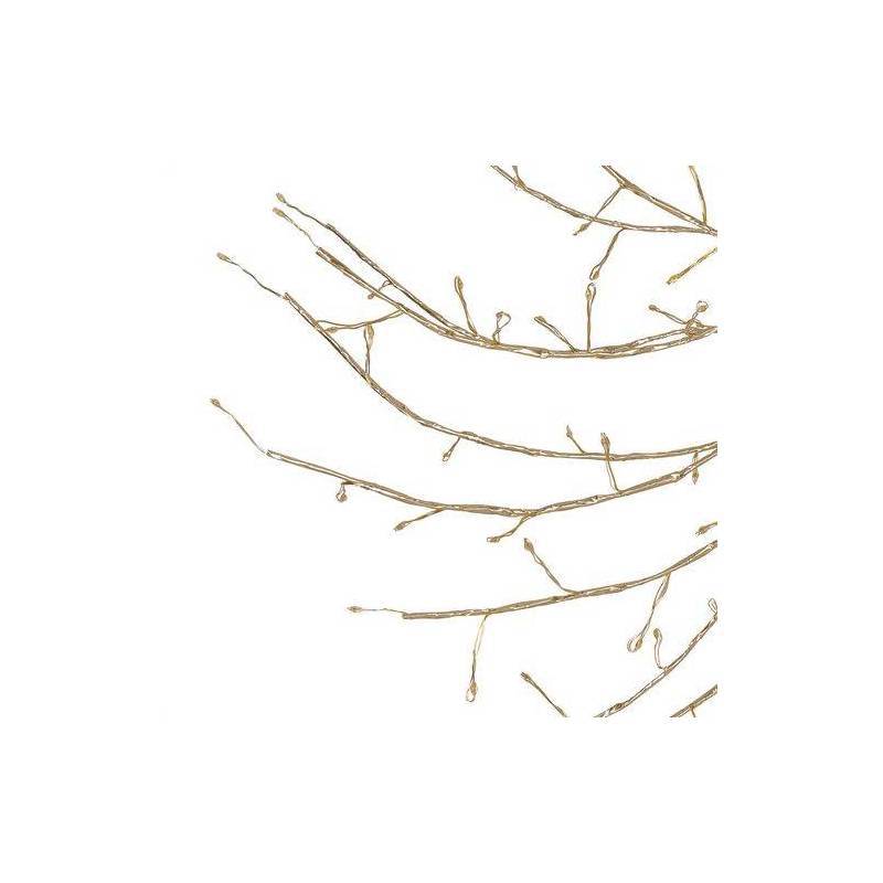Lotti - Couronne de Noël lumineuse Champagne Tiglio ø45cm avec 160 Micro LED IP44 - Image 5