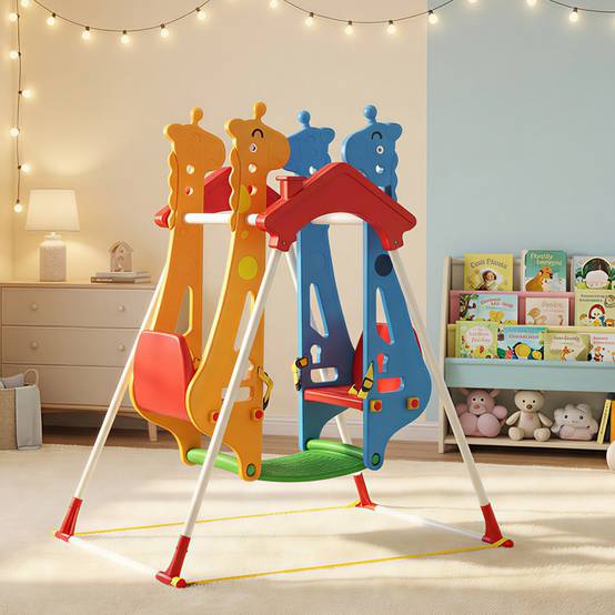 Balançoire pour Enfants, Portique Balançoire Enfants 3-5 Ans avec Double Siège Face à Face, 114x94x134,5cm - Image 4
