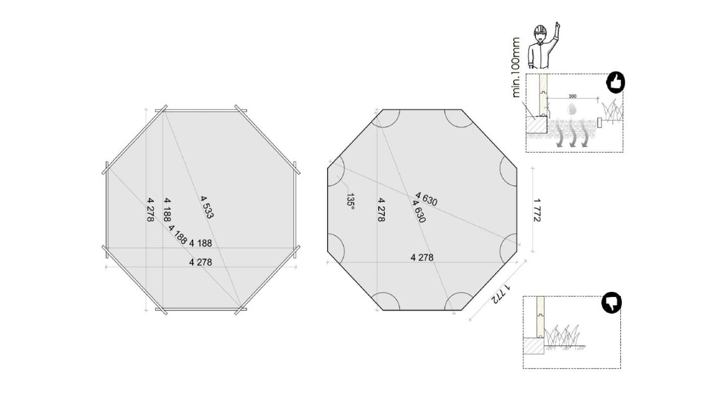 Altanka - Piscine en bois 4,71x4,72 - H.1,20 m - avec filtration - BAS753OSP - Image 7