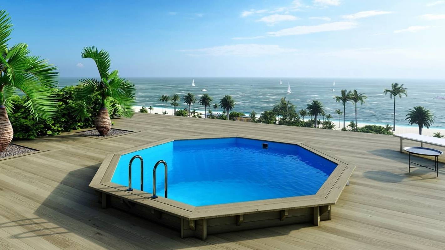 Altanka - Piscine en bois 4,71x4,72 - H.1,20 m - avec filtration - BAS753OSP - Image 2