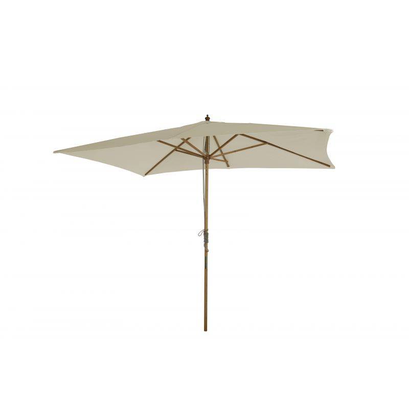 Parasol droit HOANI rectangulaire 3x2m - toile beige clair Beau Rivage - Image 1
