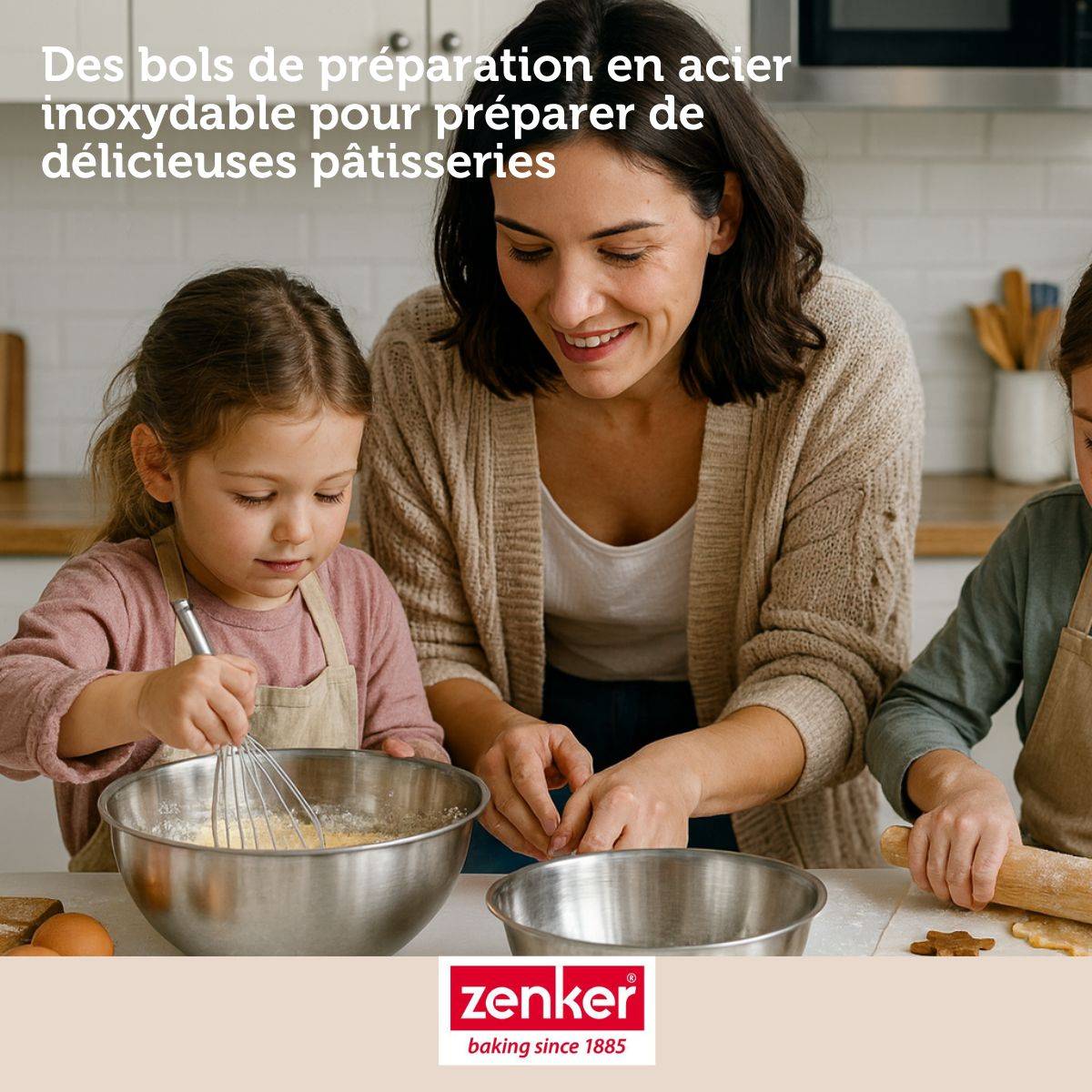 Set pâtisserie avec moule à pain 31 cm, 2 bols à mixer, verre mesureur et spatule Zenker - Image 7