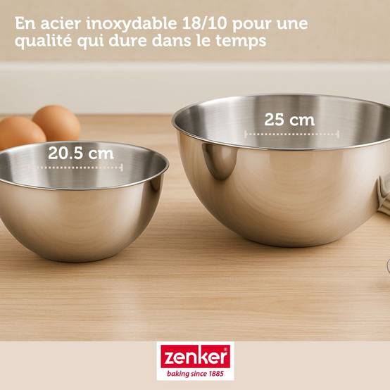 Set pâtisserie avec moule à pain 31 cm, 2 bols à mixer, verre mesureur et spatule Zenker - Image 4