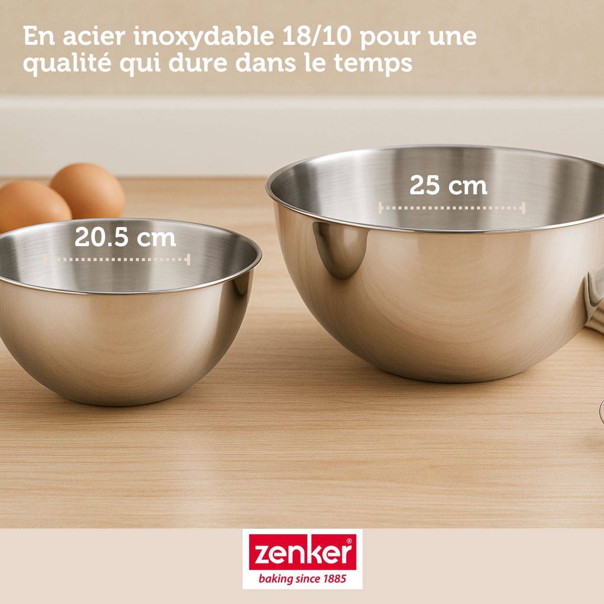 Set pâtisserie avec moule à pain 31 cm, 2 bols à mixer, verre mesureur et spatule Zenker - Image 4