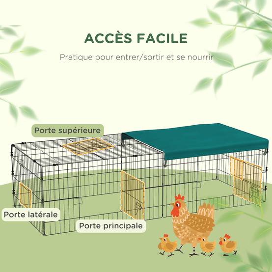 Parc Modulable Acier Lapins & Rongeurs 1.39 m² - Enclos Intérieur/Extérieur Bâche - ComfortXL Outdoor Living - Image 6
