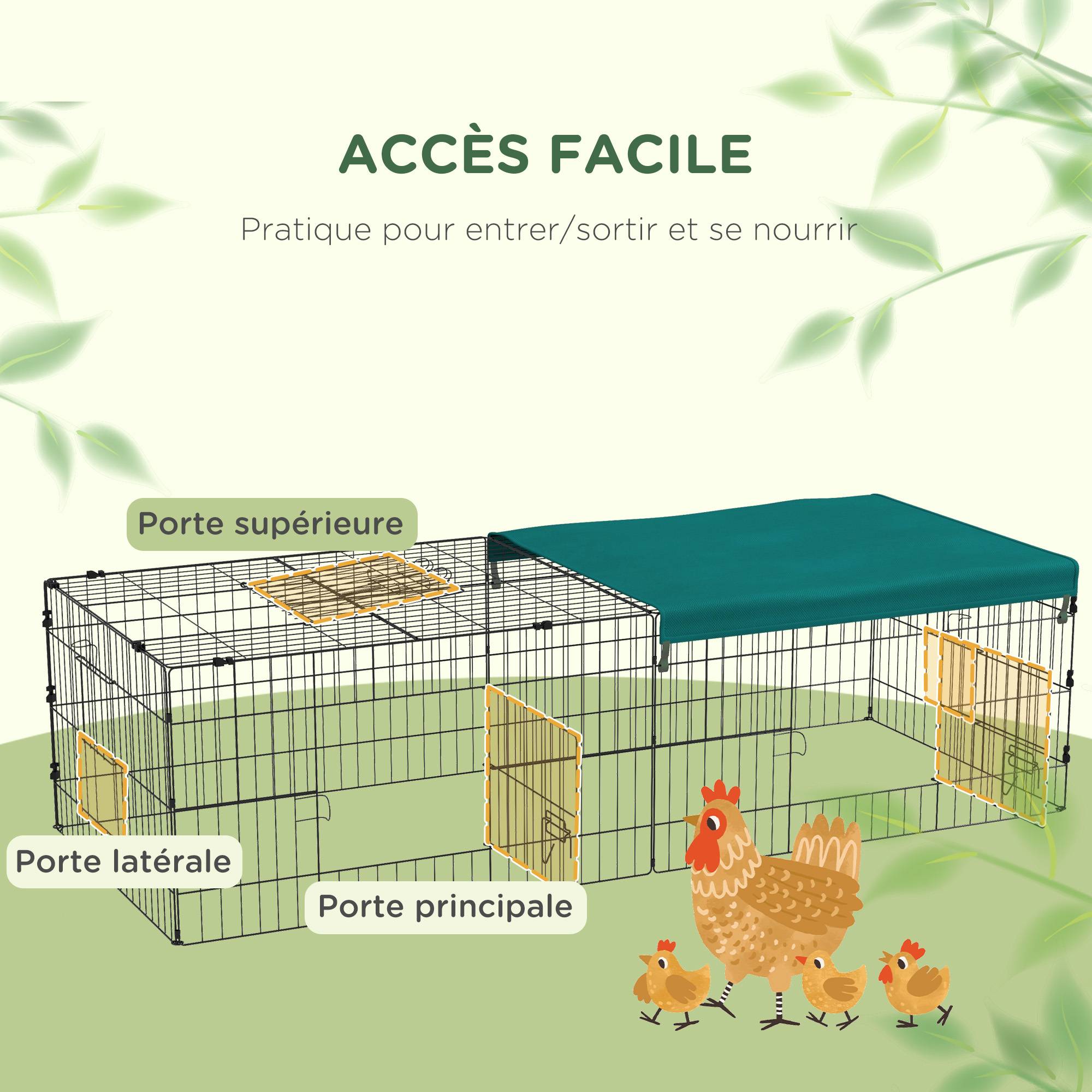 Parc Modulable Acier Lapins & Rongeurs 1.39 m² - Enclos Intérieur/Extérieur Bâche - ComfortXL Outdoor Living - Image 6