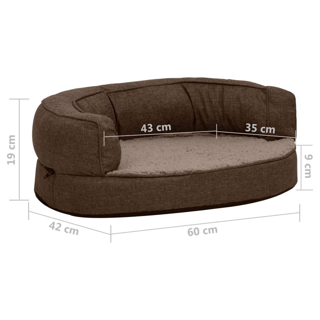 Vidaxl - Matelas de lit ergonomique de chien 60x42 cm Polaire aspect lin vidaXL 171304 - Image 3