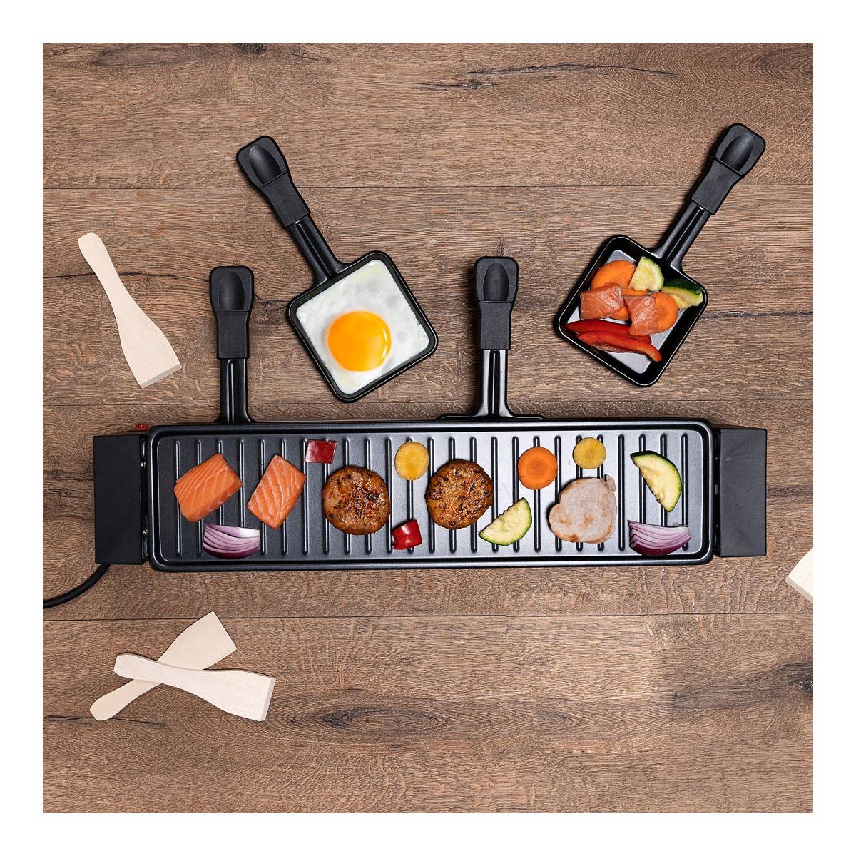 Alpina - Appareil à raclette 4 personnes 800W Revêtement Anti-adhésif Poelons et spatules ALPINA - Image 3