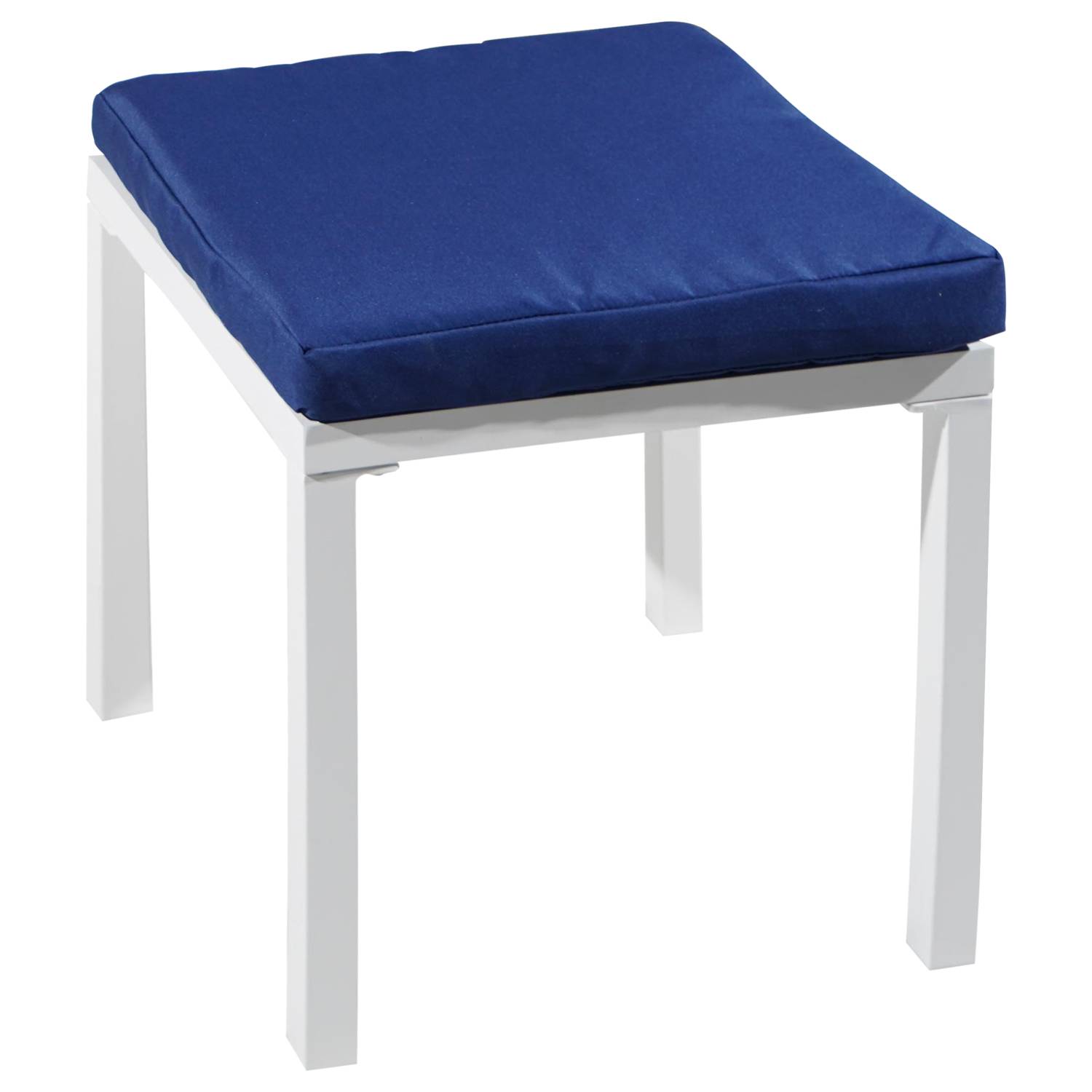 Happy Garden - Salon de jardin modulable IBIZA en tissu bleu 7 places - aluminium blanc - HAPPY GARDEN - Image 8