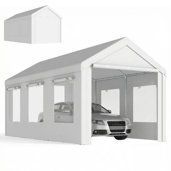 Tonnelle acier blanc 600 x 295 x 295 cm - PANGIVO - Image 1