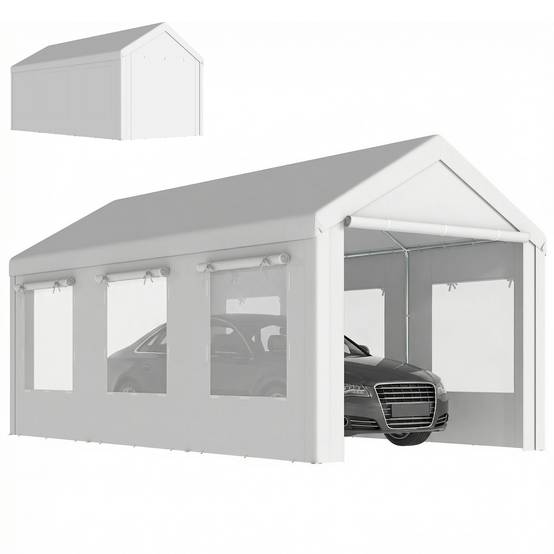 Tonnelle acier blanc 600 x 295 x 295 cm - PANGIVO - Image 2