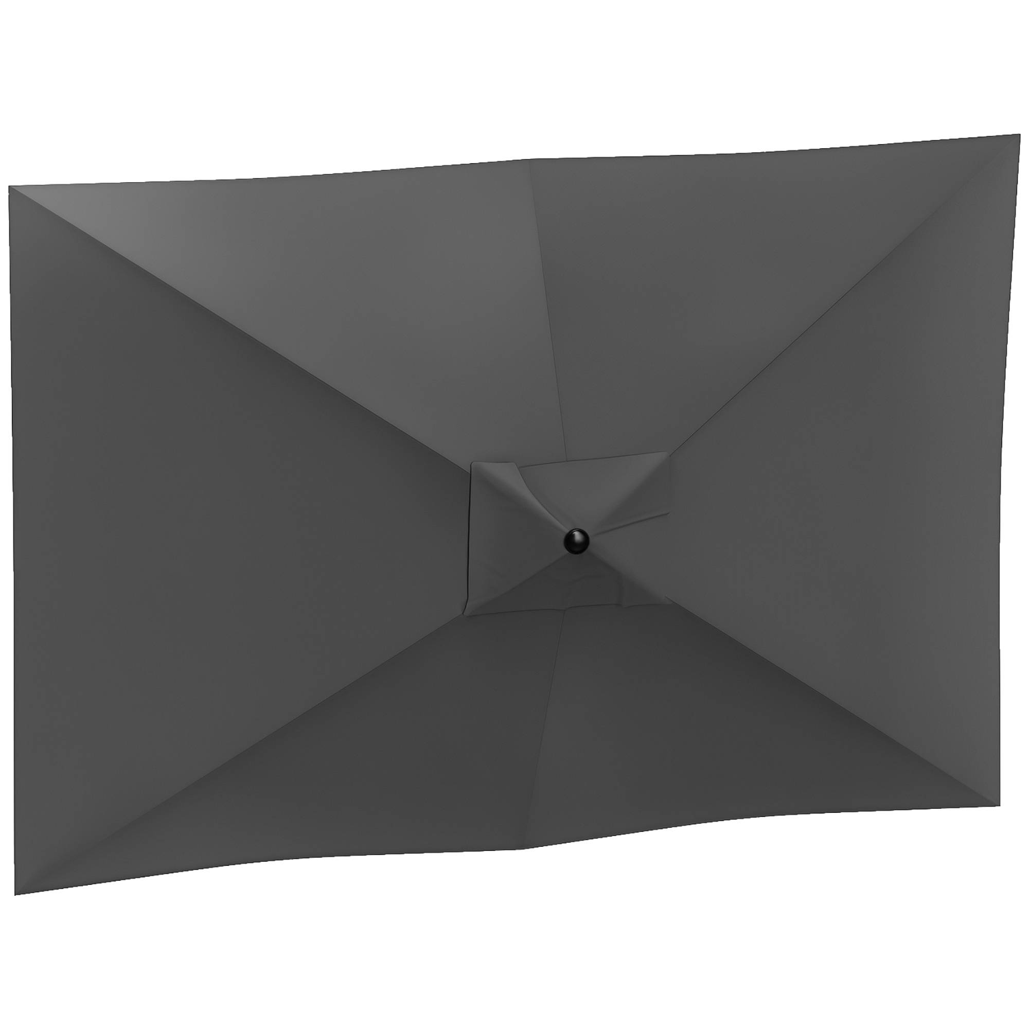 Toile rechange parasol polyester jardin protection anti-UV ventilée 3x2m gris foncé - ComfortXL Outdoor Living - Image 1