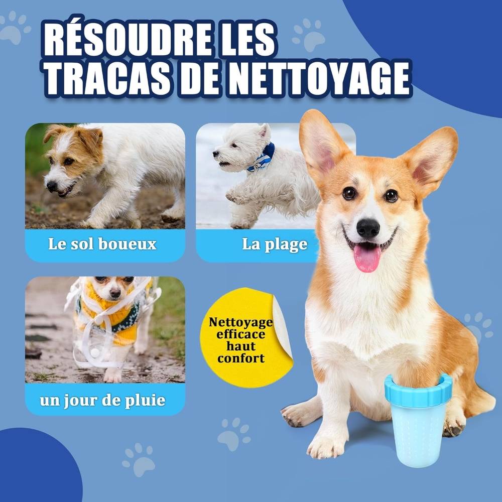 IntiMeg - Gobelet lave-pieds bleu pour chien - IntiMeg - Image 4