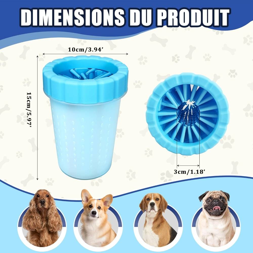 IntiMeg - Gobelet lave-pieds bleu pour chien - IntiMeg - Image 3